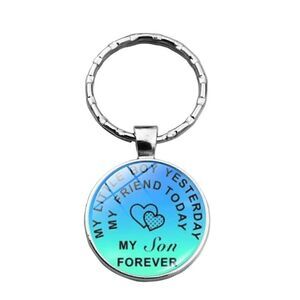 My little boy yesterday, my friend today my son forever keychain